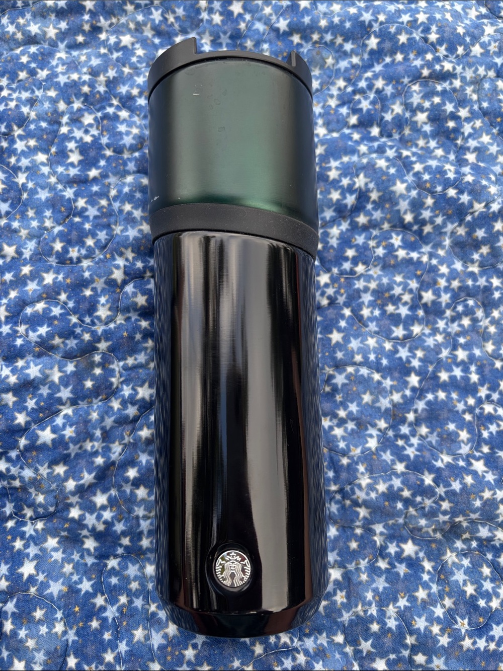 Starbucks Black & Dark Green Stainless Travel Tumbler with Logo